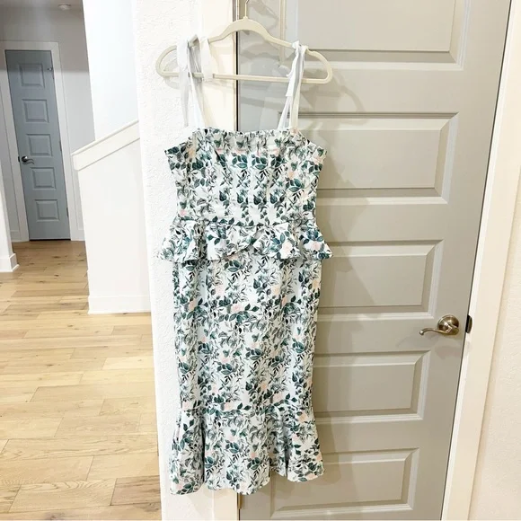 NWT Antonio Melani Pippa Floral Fit & Flare Peplum Dress - Picture 4 of 9